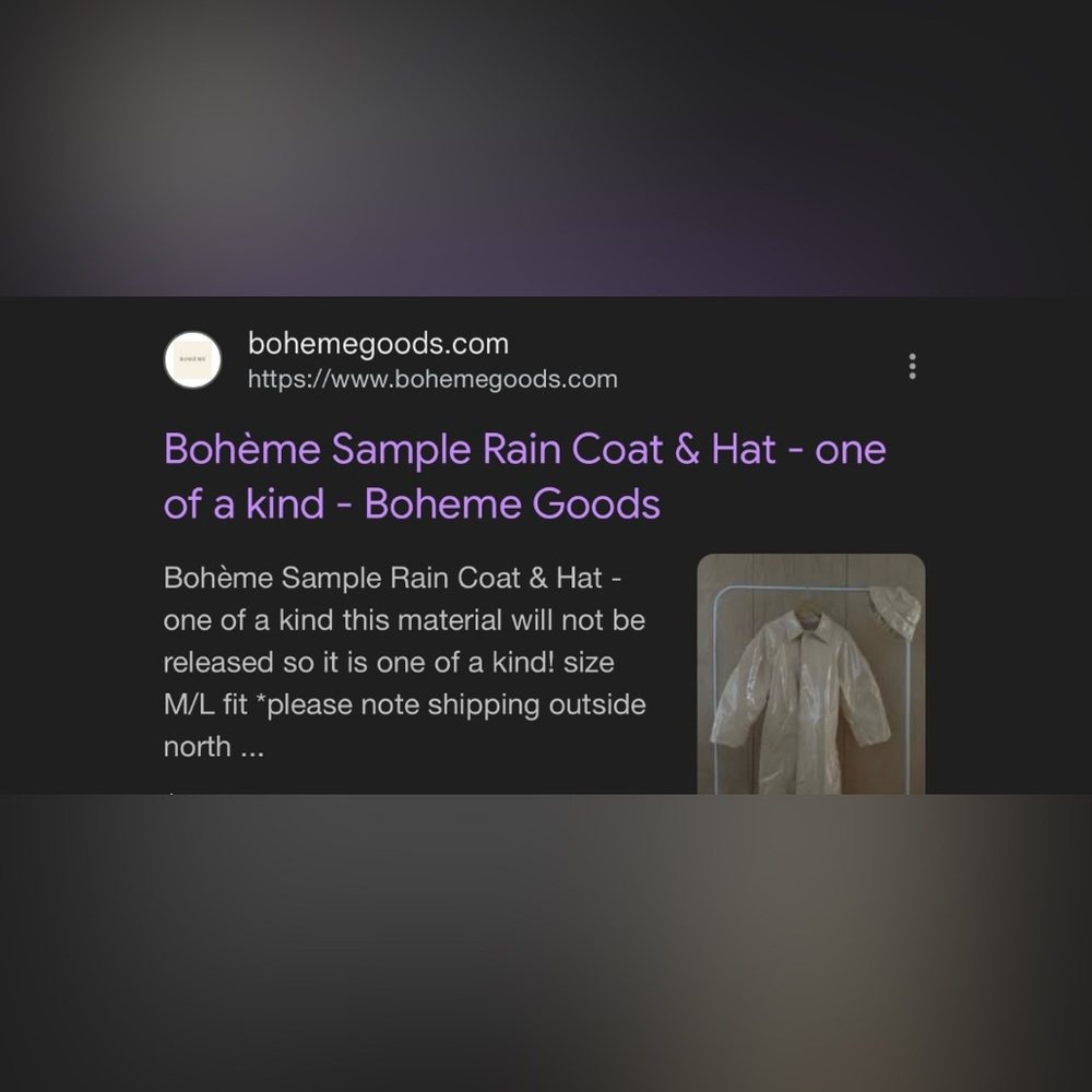 Bohème - sample raincoat and hat - one of a kind - Picture 4 of 4